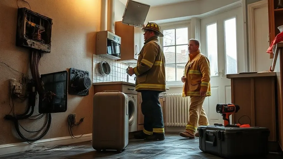 Electrical Fire Damage in Kings Hill